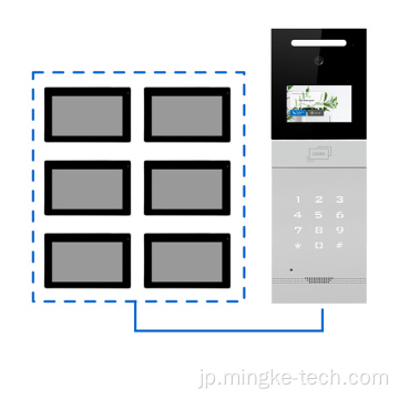 アパート用の4.3インチのビデオドアポンインターコムシステム